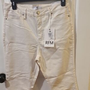 NWT RFM Cream Colored Mia Bootcut Jeans